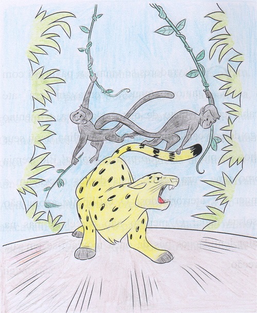 Os Macacos Enfrentam A Onça